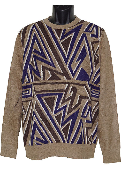 Men's Cigar | Abstract Chenille Pull Over | Tan
