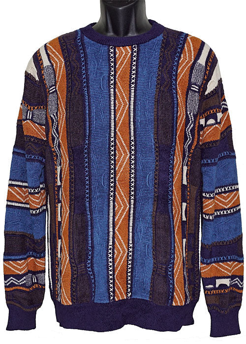 Men's Cigar | Abstract Chenille Pull Over | Navy