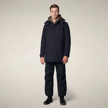 Men's Save the Duck | Sid - Hooded Coat | Blue Black