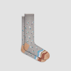 Men's Bugatchi | Ice Cream Bars Mid-Calf Socks | Charcoal