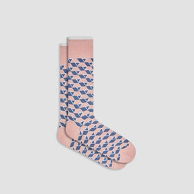 Men's Bugatchi | Coffee Cups Mid-Calf Socks | Dusty Pink