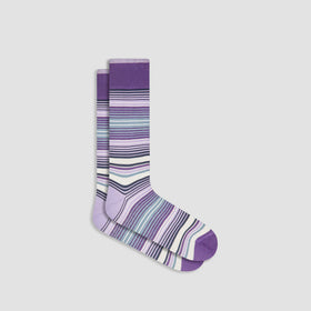 Men's Bugatchi | Mid-Calf Socks | Orchid Stripe