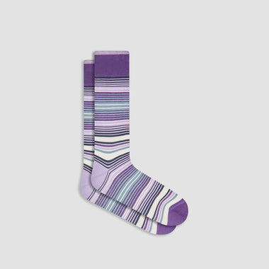 Men's Bugatchi | Mid-Calf Socks | Orchid Stripe