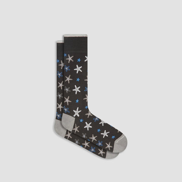 Men's Bugatchi | Sea Star Mid-Calf Socks | Black