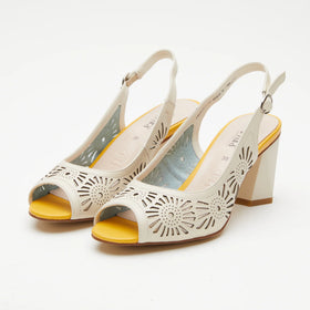 Women's Spring Step | Engagement Slingback Sandals by Azura | Bone