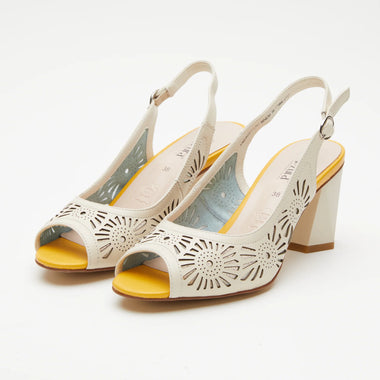 Women's Spring Step | Engagement Slingback Sandals by Azura | Bone