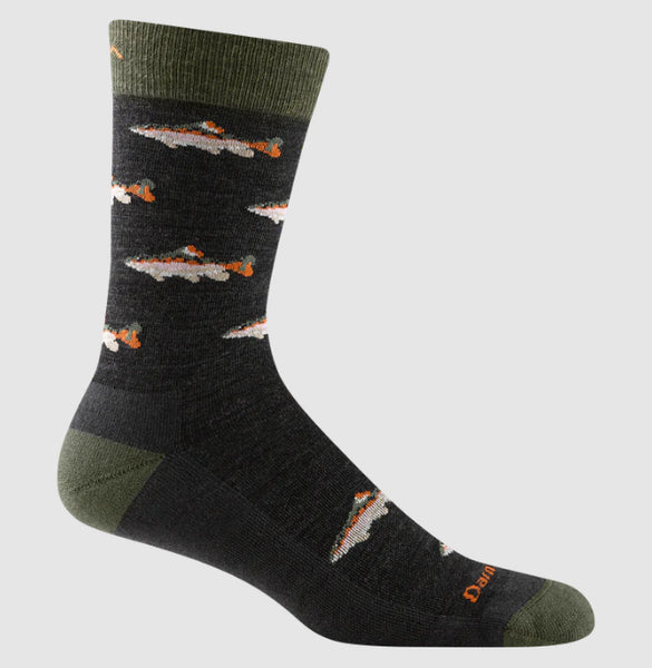 Men's Darn Tough | Spey Fly Crew Lightweight Lifestyle Sock | Charcoal