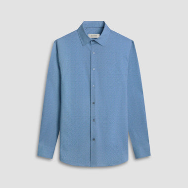 Men's Bugatchi | James Paisley OoohCotton® Shirt | Night Blue