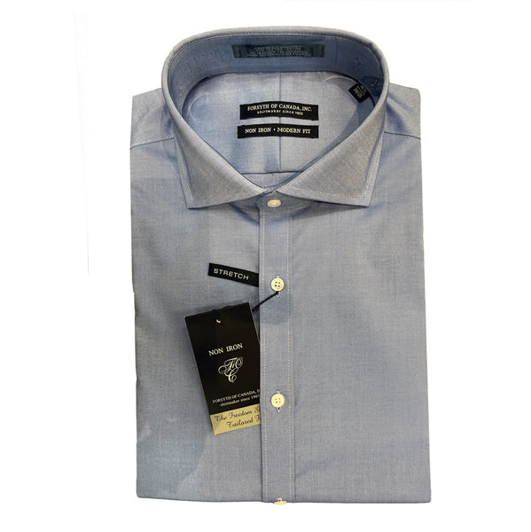 Men's Forsyth of Canada | The Freedom Shirt™ Darcy Spread Collar | Modern Fit (Stretch) | Blue