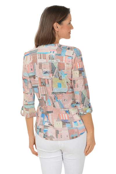 Women's French Dressing | Riviera Triple Button Henley | Multi