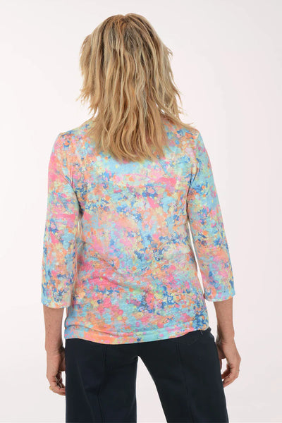 Women's French Dressing | V-Neck Knit Top | Sparkle Splatter