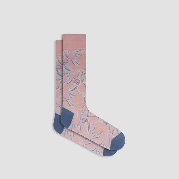 Men's Bugatchi | Abstract Mid-Calf Socks | Dust