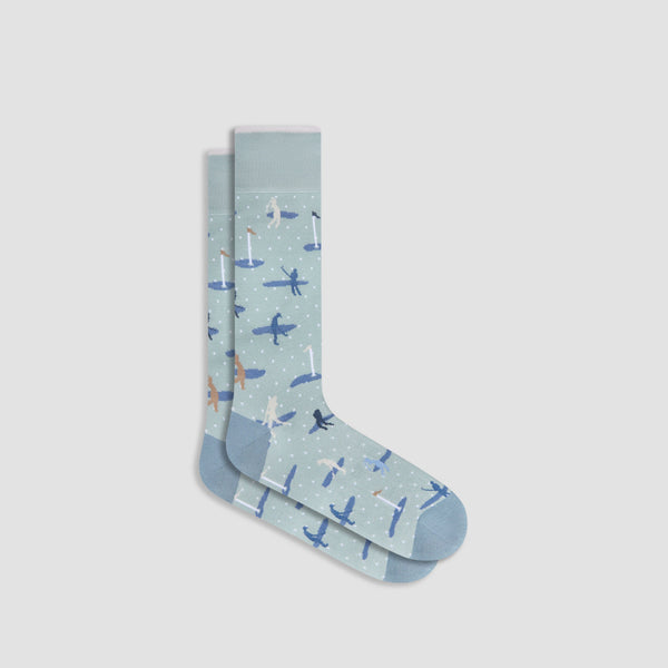 Men's Bugatchi | Golfer Mid-Calf Socks | Mint