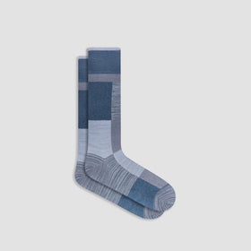 Men's Bugatchi | Check Mid-Calf Socks | Steel