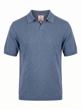 Men's Cigar | Short Sleeve Polo Shirt | Indigo