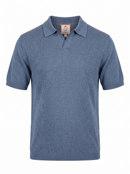 Men's Cigar | Short Sleeve Polo Shirt | Indigo