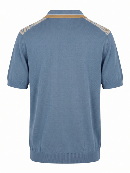 Men's Cigar | Short Sleeve Polo Shirt | Blue