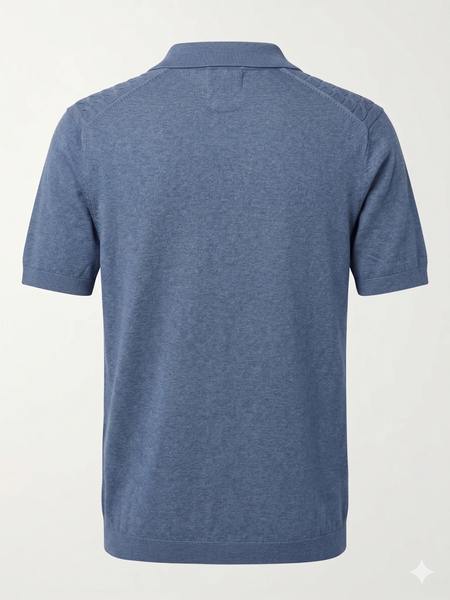Men's Cigar | Short Sleeve Polo Shirt | Indigo