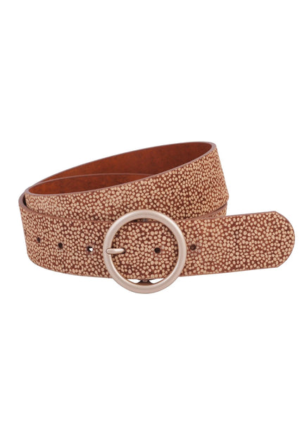 Women's Most Wanted | Spotted Leather Belt  | Tan