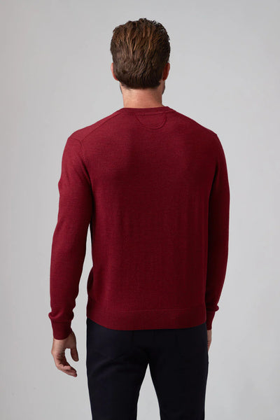 Men's Raffi |  THE BRONSON V-Neck Sweater | Red