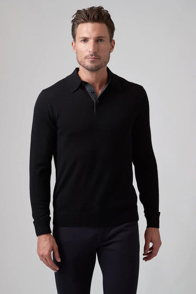 Men's Raffi |  THE LOGAN Polo Sweater | Black
