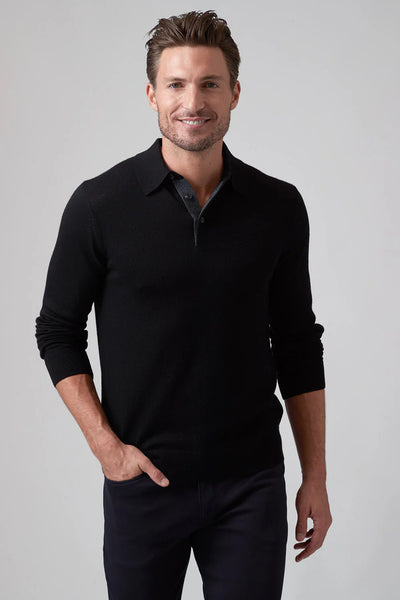 Men's Raffi |  THE LOGAN Polo Sweater | Black