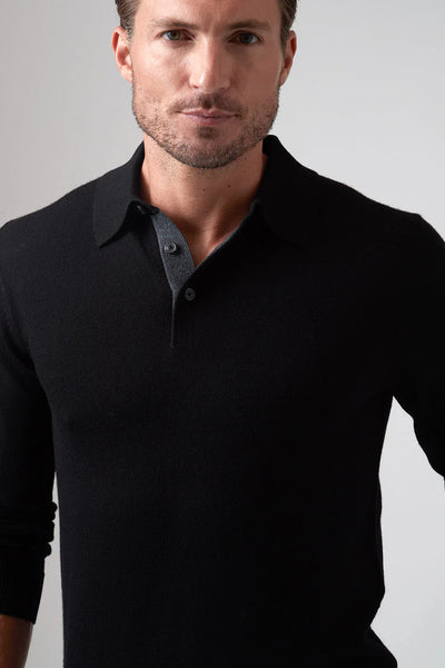 Men's Raffi |  THE LOGAN Polo Sweater | Black