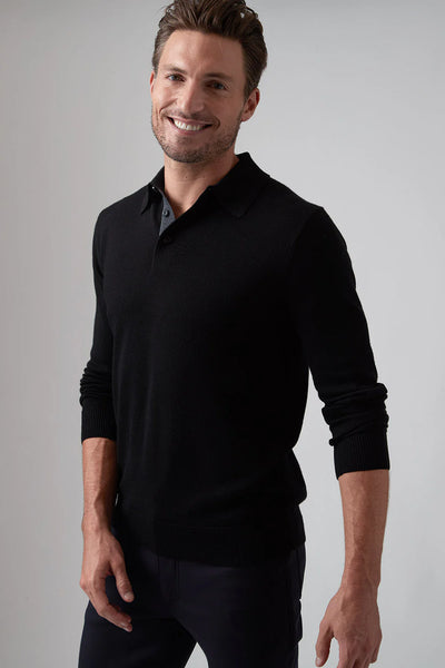 Men's Raffi |  THE LOGAN Polo Sweater | Black