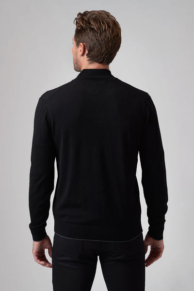 Men's Raffi |  THE PALMER 1/4 Zip Sweater | Black