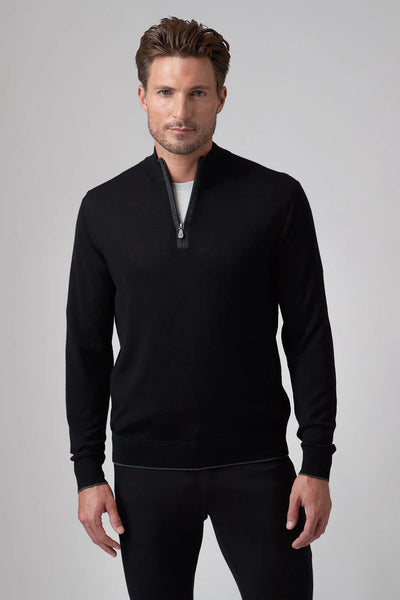 Men's Raffi |  THE PALMER 1/4 Zip Sweater | Black