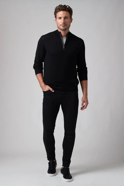 Men's Raffi |  THE PALMER 1/4 Zip Sweater | Black