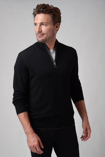 Men's Raffi |  THE PALMER 1/4 Zip Sweater | Black