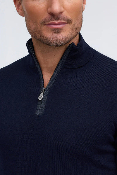 Men's Raffi |  THE PALMER 1/4 Zip Sweater | Navy