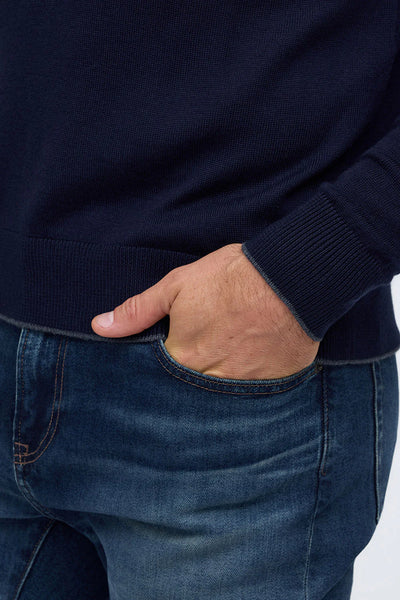 Men's Raffi |  THE PALMER 1/4 Zip Sweater | Navy