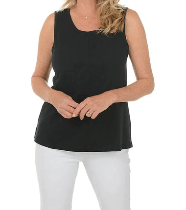 Women's Habitat | Pieced All Cotton Tank Top | Black