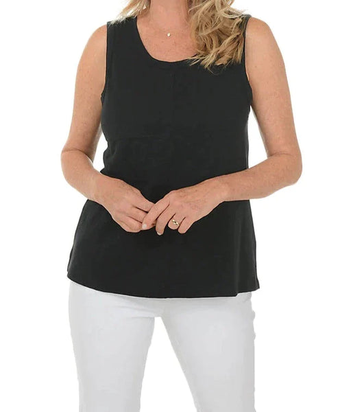Women's Habitat | Pieced All Cotton Tank Top | Black