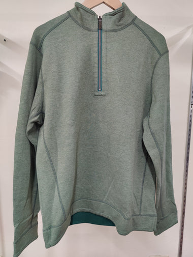 Tommy Bahama | New Flip Coast Half Zip| Army Green Heather