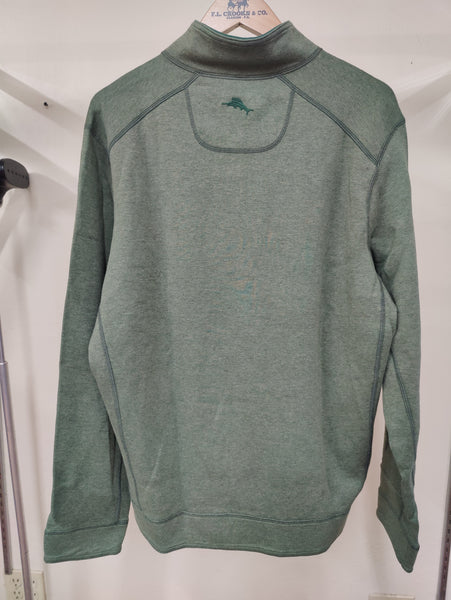 Tommy Bahama | New Flip Coast Half Zip| Army Green Heather