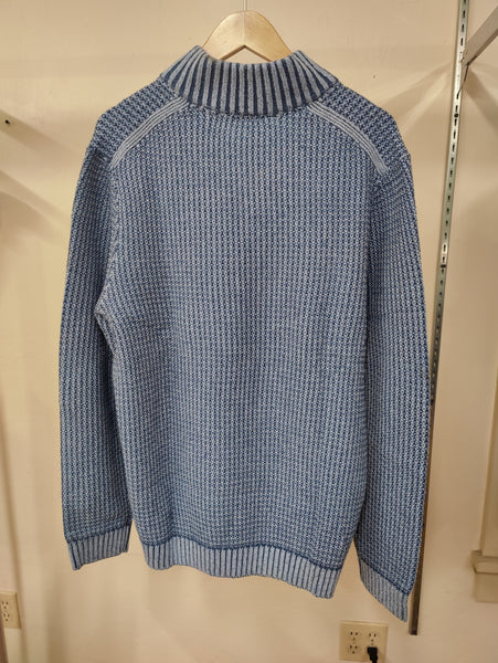Tommy Bahama | Crescent Cove Button Mock Sweater | Chambray Blue
