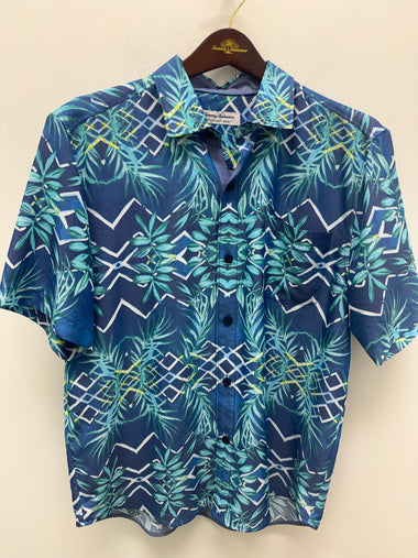 Men's Tommy Bahama | Camp Shirt Coconut Point Palm Terrace | Blue Muse