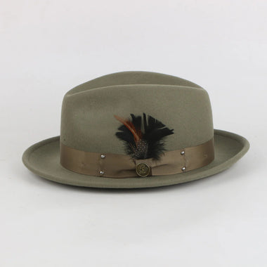 Men's Steve Land | The Ayden Fedora Felt Hat | Olive