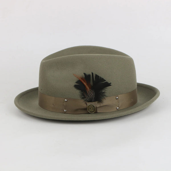 Men's Steve Land | The Ayden Fedora Felt Hat | Olive