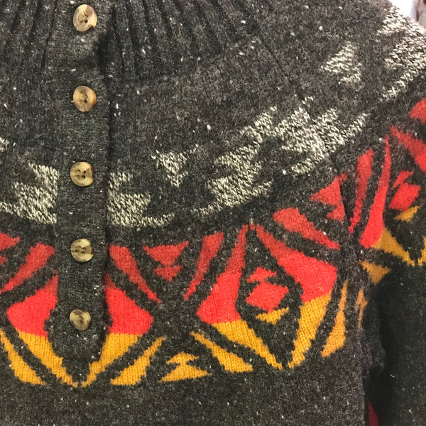 Women's Pendleton | Fair Isle Merino Sweater | Charcoal