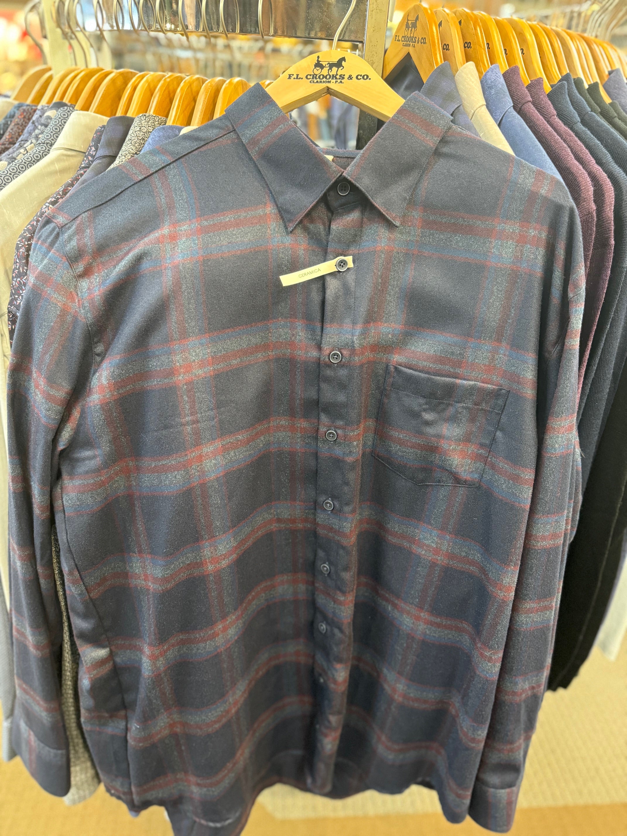 Men's Haupt | Ecologic Ceramica Hidden Button Collar Shirt Men's Haupt | Ecologic Ceramica Hidden Button Collar Shirt
