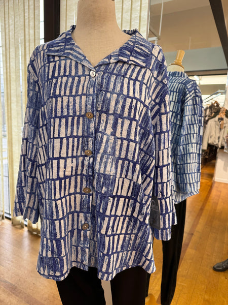 Women's Habitat | Linen and Cotton Blend Tunic | Royal