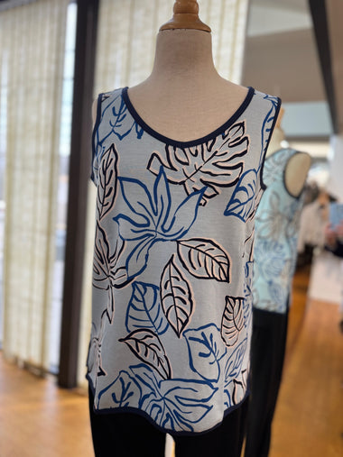 Women's Tribal Jeans | Reverse It Rayon Blend Tank | Blue Cloud