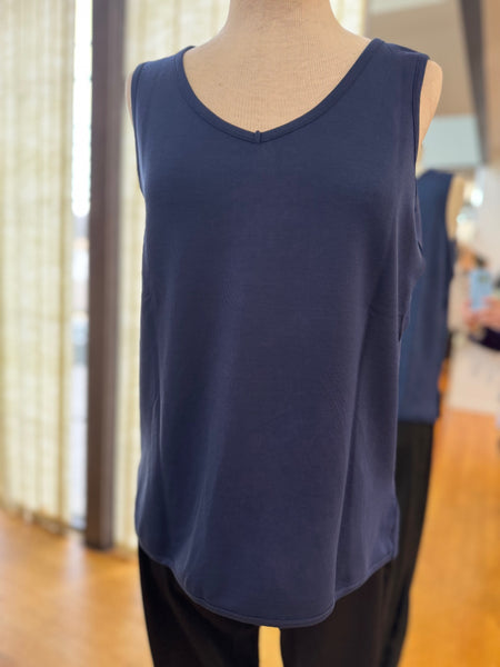 Women's Tribal Jeans | Reverse It Rayon Blend Tank | Blue Cloud