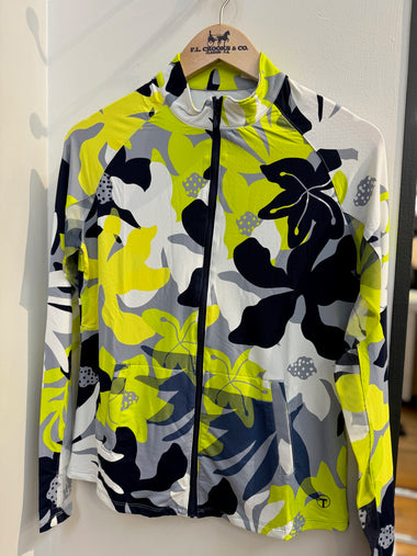 Women's Tribal Sport | Front Full Zip Floral Print Jacket | Lime