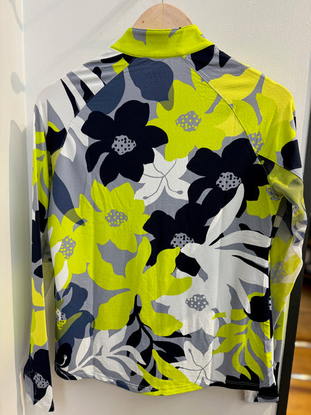 Women's Tribal Sport | Front Full Zip Floral Print Jacket | Lime