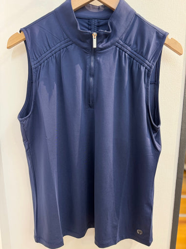 Women's Tribal Sport | Active Sport Sleeveless Quarter Zip Top | Jet Blue
